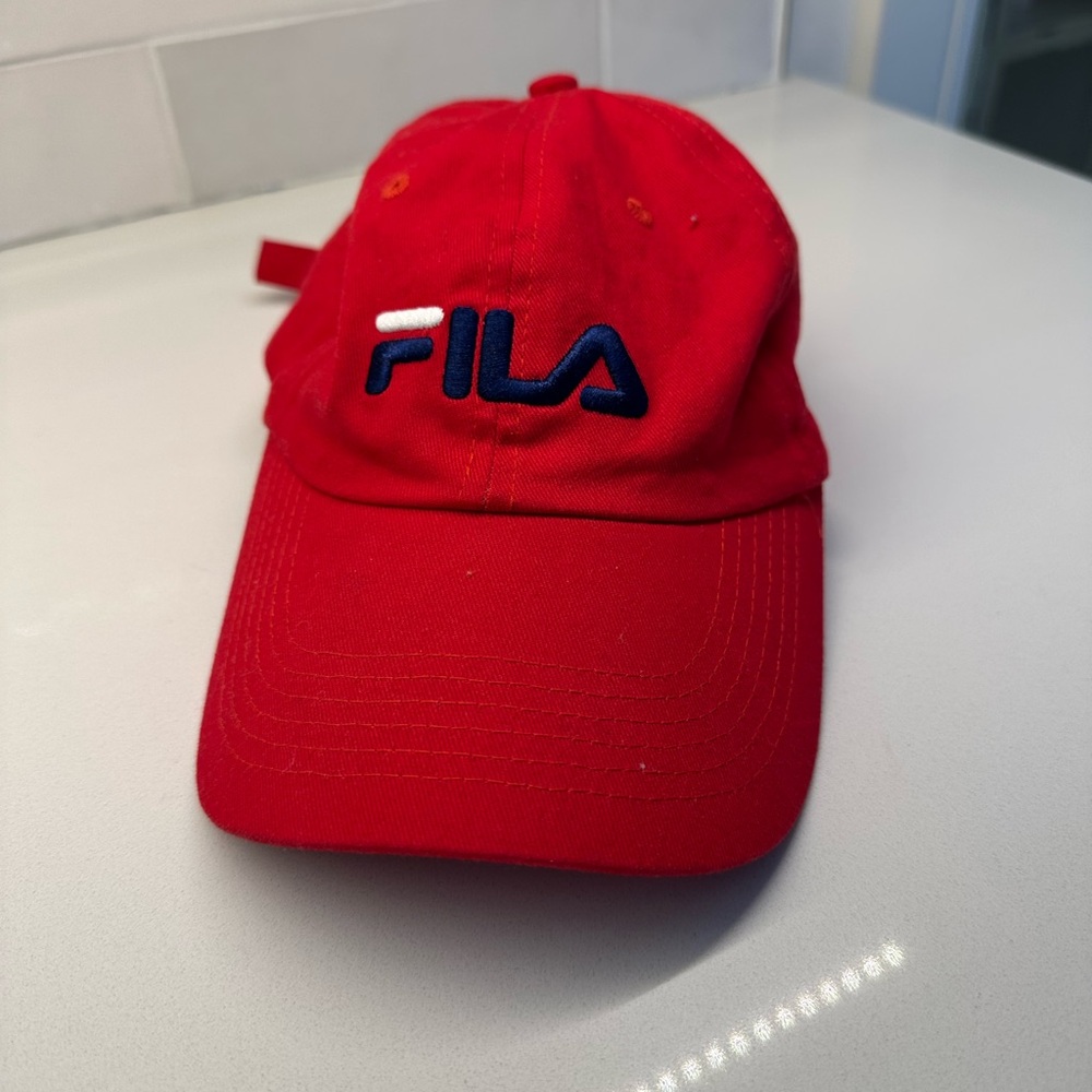 FILA Heritage Embroidered Logo Cotton Mens Woman Cap Hat